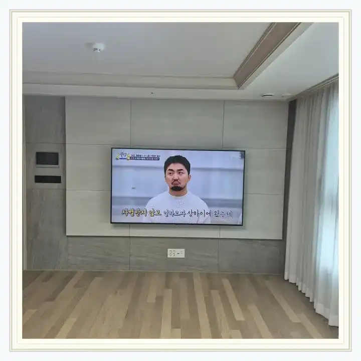 인천연희공원호반써밋파크에디션 무타공 벽걸이TV 설치 상담용 브라켓 참고 사진