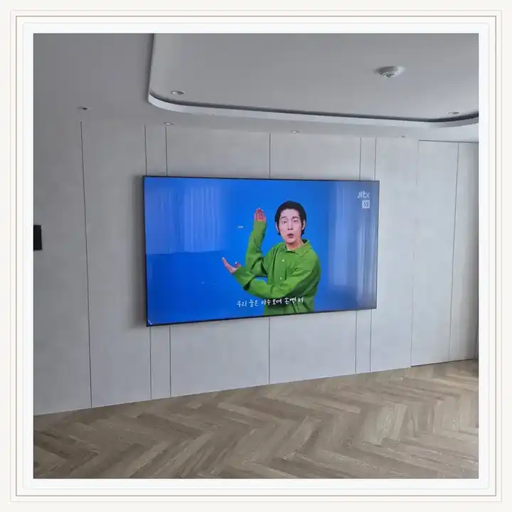 송도센트럴파크리버리치 무타공 벽걸이TV 설치 상담용 브라켓 참고 사진