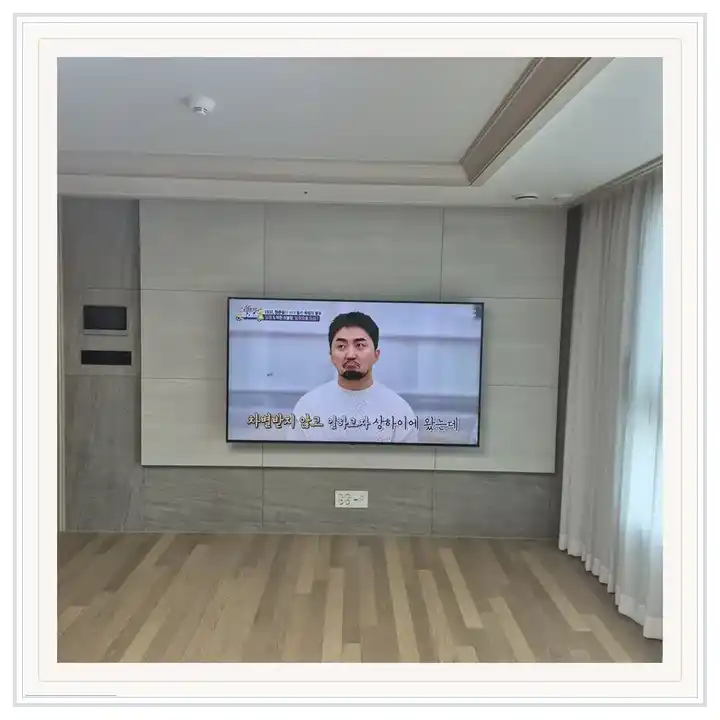 청라메이루즈커낼파크뷰 무타공 벽걸이TV 설치 상담용 브라켓 참고 사진