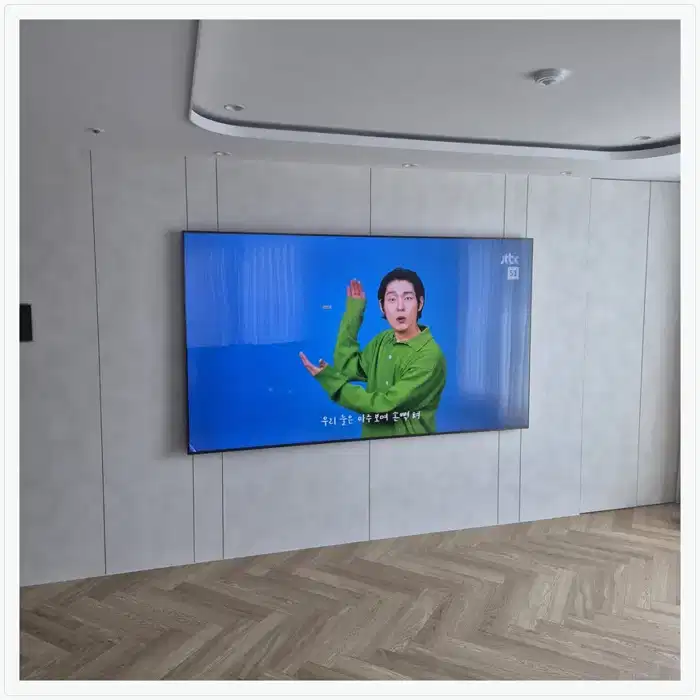 원주봉화산벨라시티 무타공 벽걸이TV 설치 상담용 브라켓 참고 사진